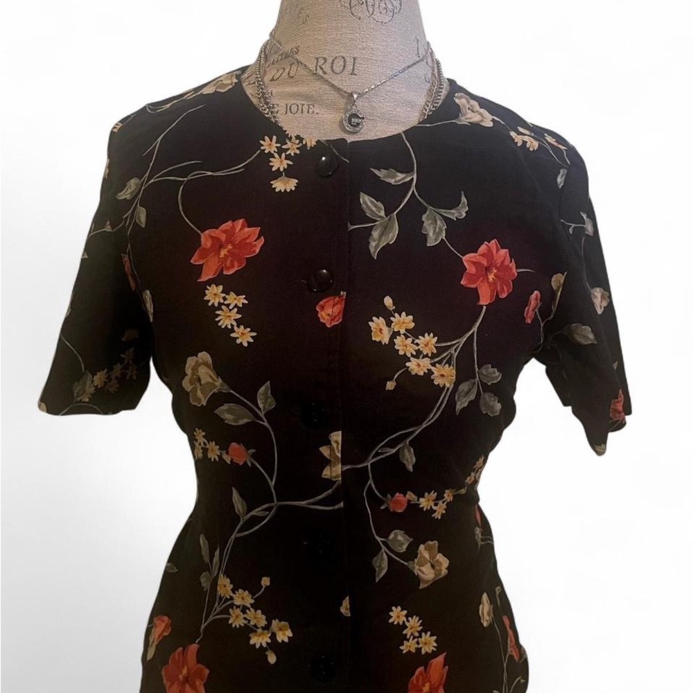 Vintage 90’s Fairycore Floral Blouse • SIZE - PL • Brand - Requirements petite